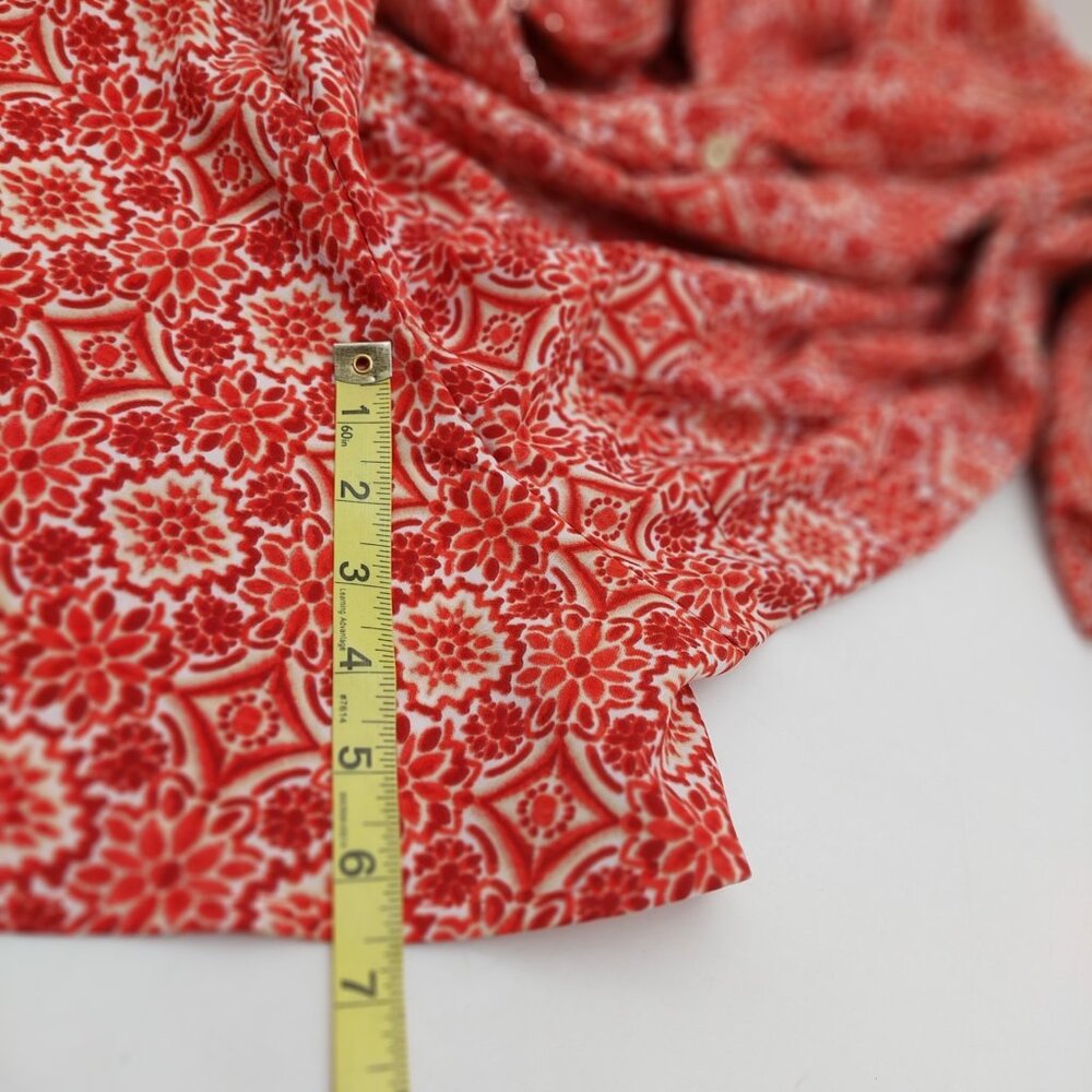 Catherines Shirt Size 4x Orange White Short Sleeves Blouse Size 30/32 - Picture 4 of 8
